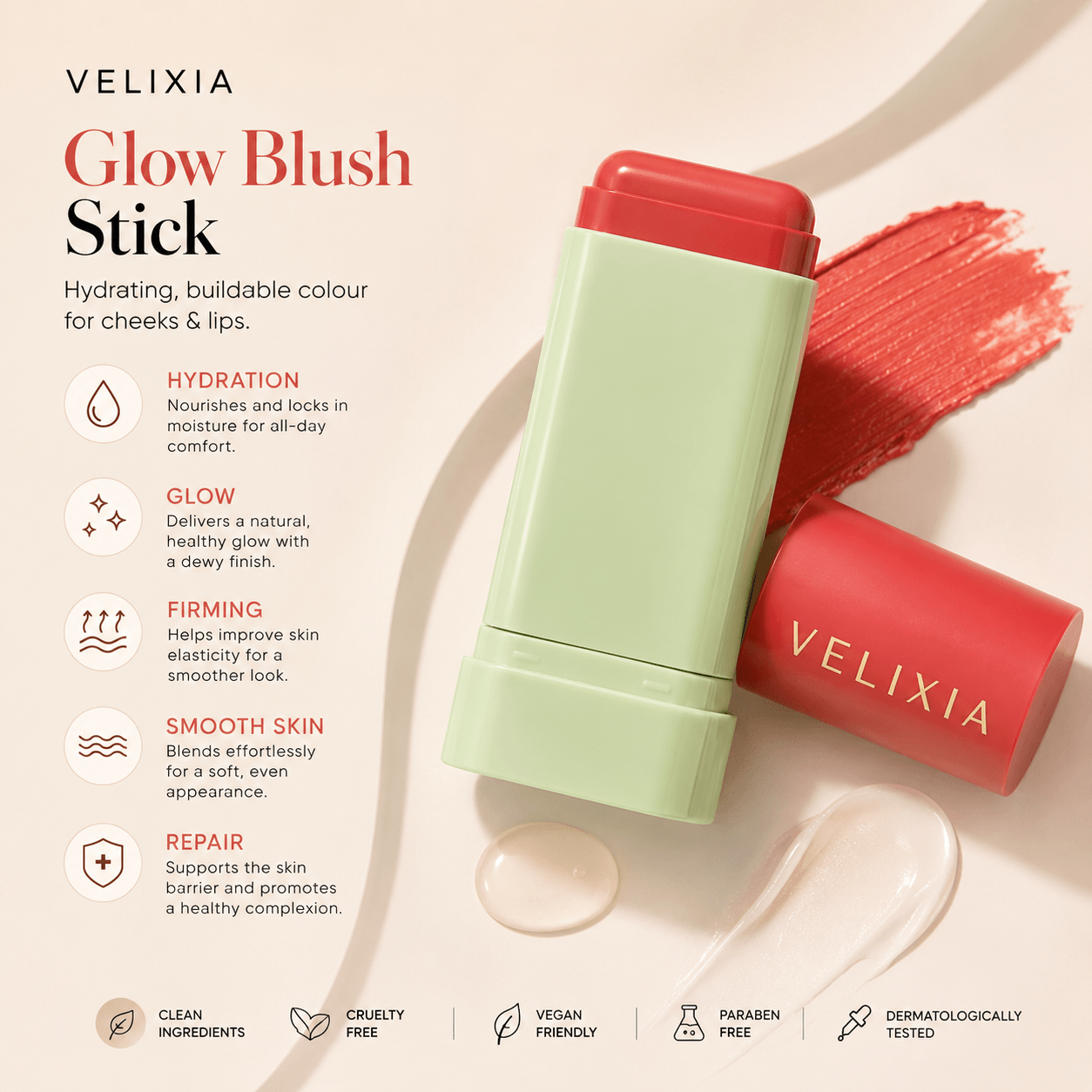 Velixia Glow Blush Stick
